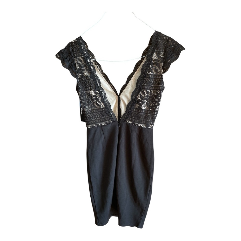 🌟3 for $15 SALE🌟 NWT Lulu’s Give A Glam Black Lace Bodycon Dress - Picture 3 of 7